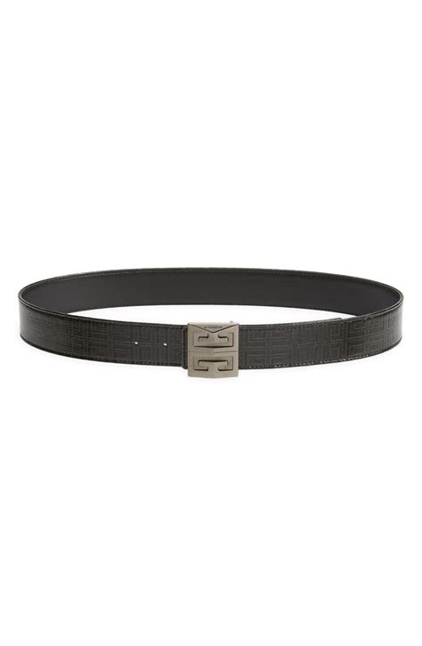 4G reversible belt in leather and 4G coated canvas 